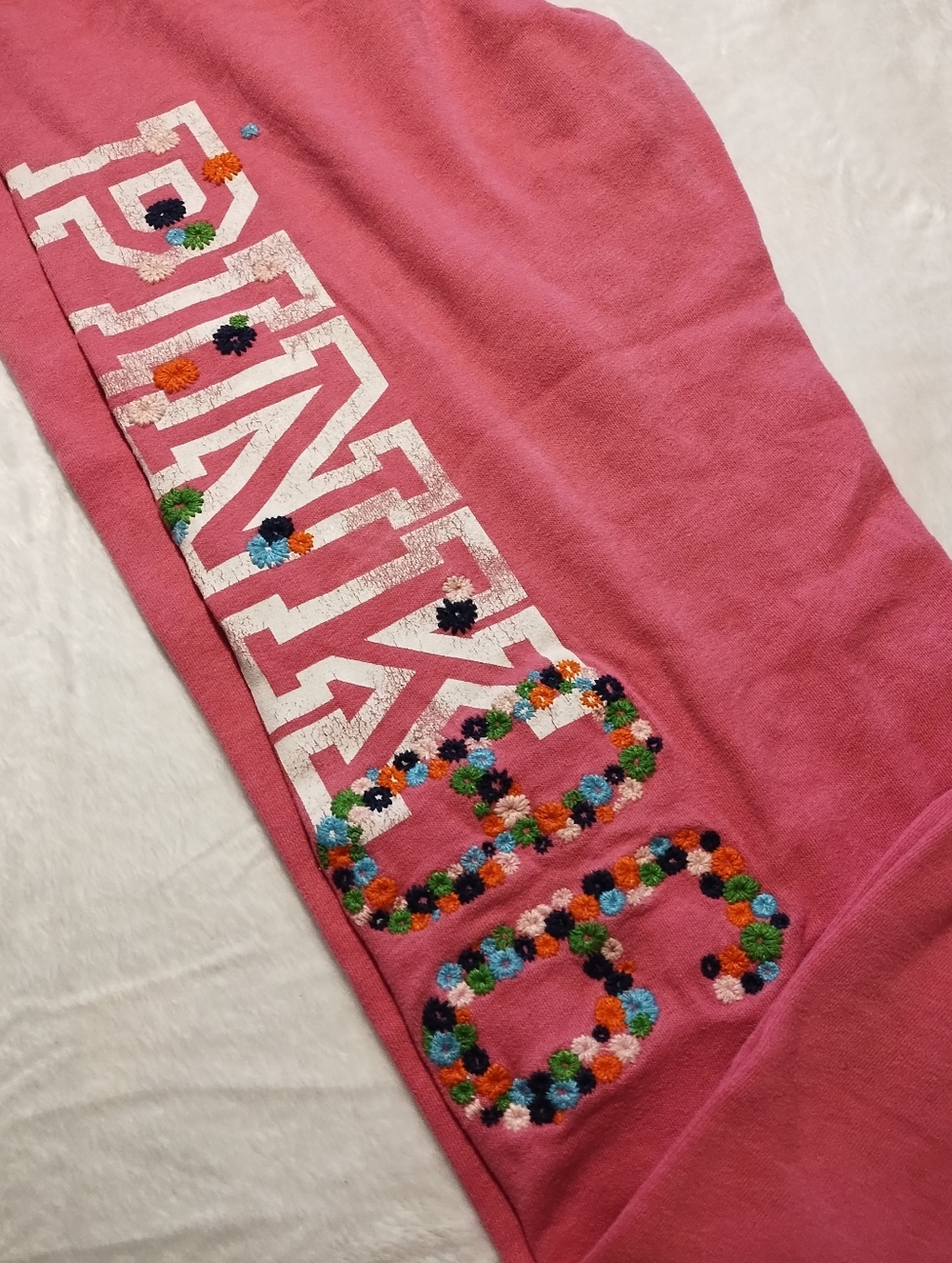 PINK Victoria's Secret Coral Pink Logo Sweatpants